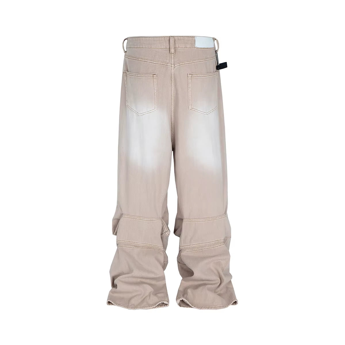 High Street Wide Leg Dirty Draped Painted Cargo Pants for Men and Women Washed Baggy Jeans Loose Casual Denim Trousers Oversize