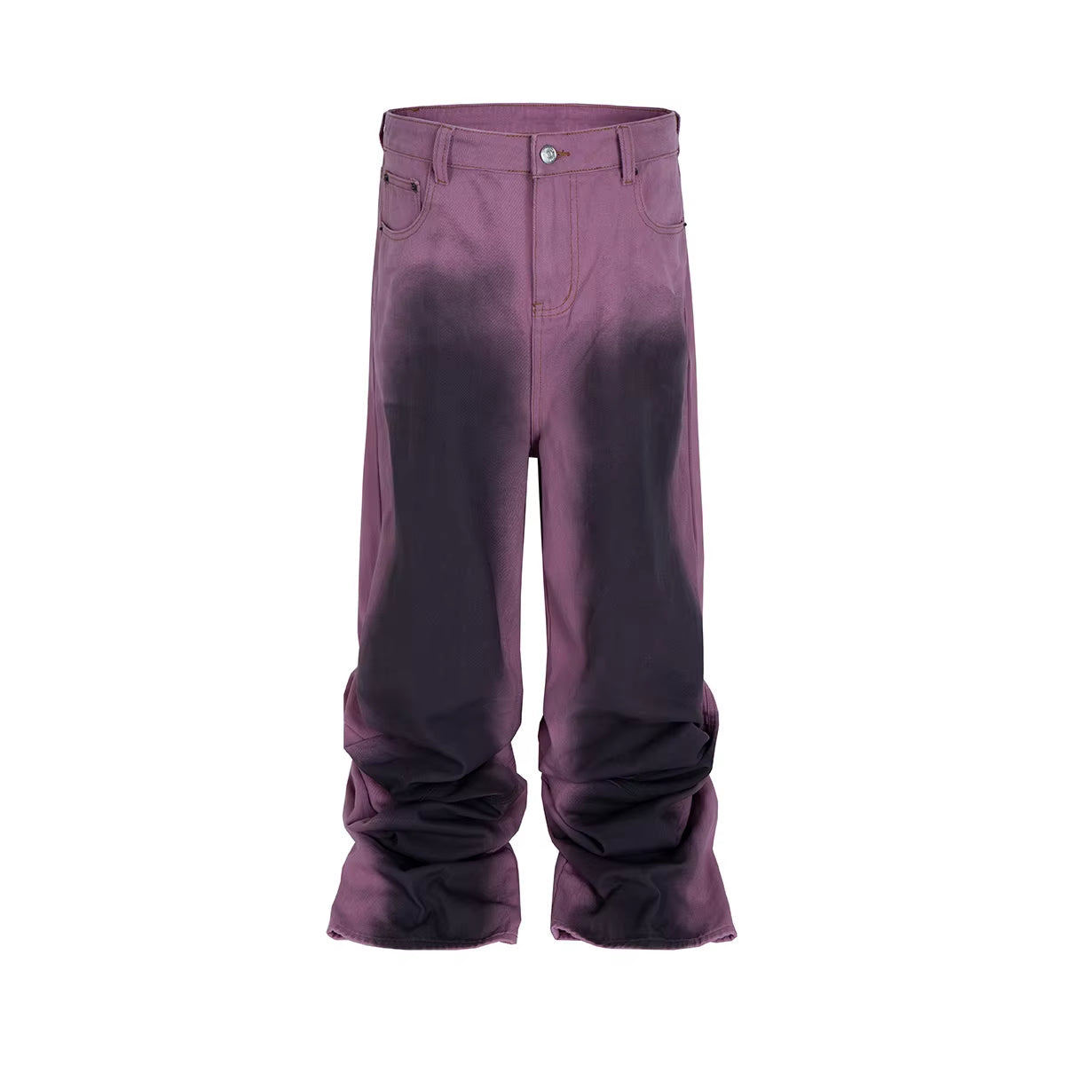 High Street Wide Leg Dirty Draped Painted Cargo Pants for Men and Women Washed Baggy Jeans Loose Casual Denim Trousers Oversize