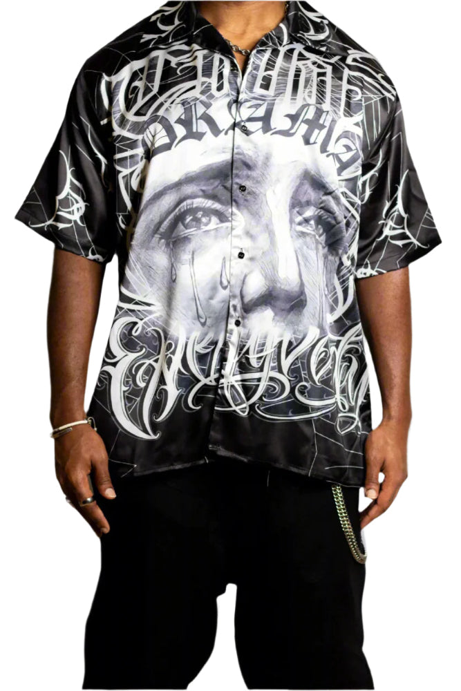 Don't Let Them See You Cry Silk Shirt (PRE-ORDER)