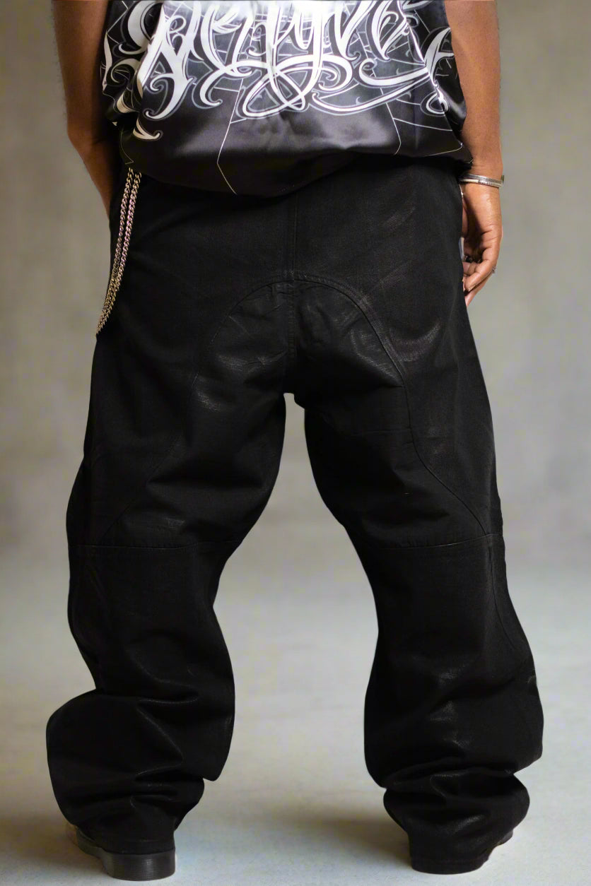 Midnight Wax Wide-Leg Pants