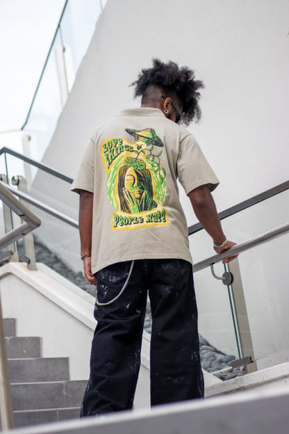 Hand Dyed Pleated Oversized Jeans