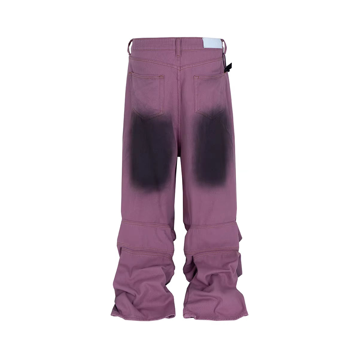 High Street Wide Leg Dirty Draped Painted Cargo Pants for Men and Women Washed Baggy Jeans Loose Casual Denim Trousers Oversize