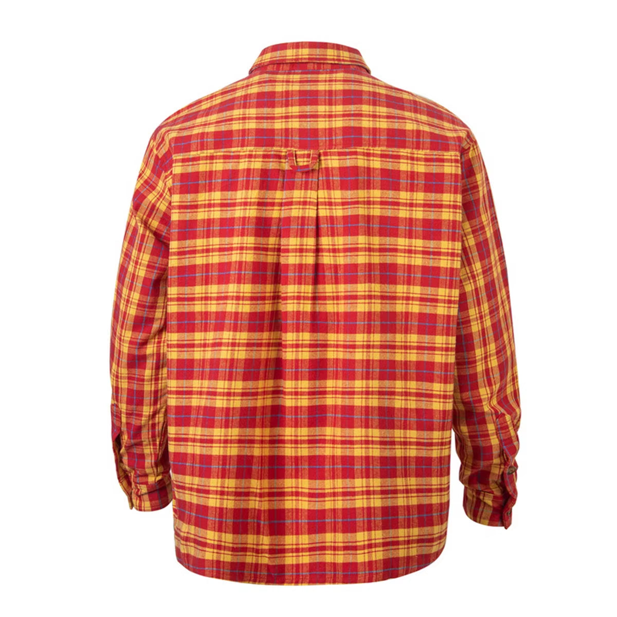 Y2K Yellow Red Checkered Long Sleeve Shirts for Men and Women Lapel Plaid Camisas Ropa Hombre Shirt Patchwork Oversized Blouses